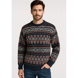 Vintage Jersild Sweater Mens 38 Small 100% Orlon Acrylic Nordic Fair Isle